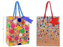 SAC CADEAU MINI - MOTIFS CONFETTIS OU BALLONS ASST